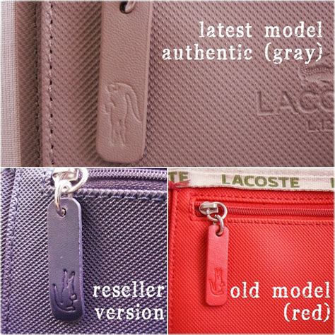 how to spot fake lacoste bag l1212|lacoste purse stitching.